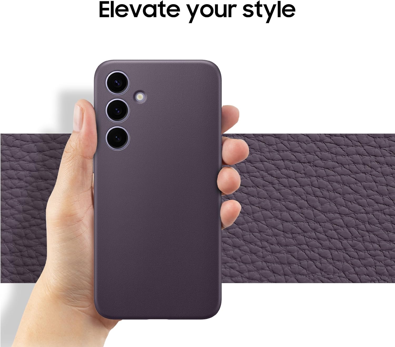 Samsung Galaxy S24 Plus Vegan Leather Case | Dark Violet Samsung Galaxy S24 Plus Vegan Leather Case | Dark Violet